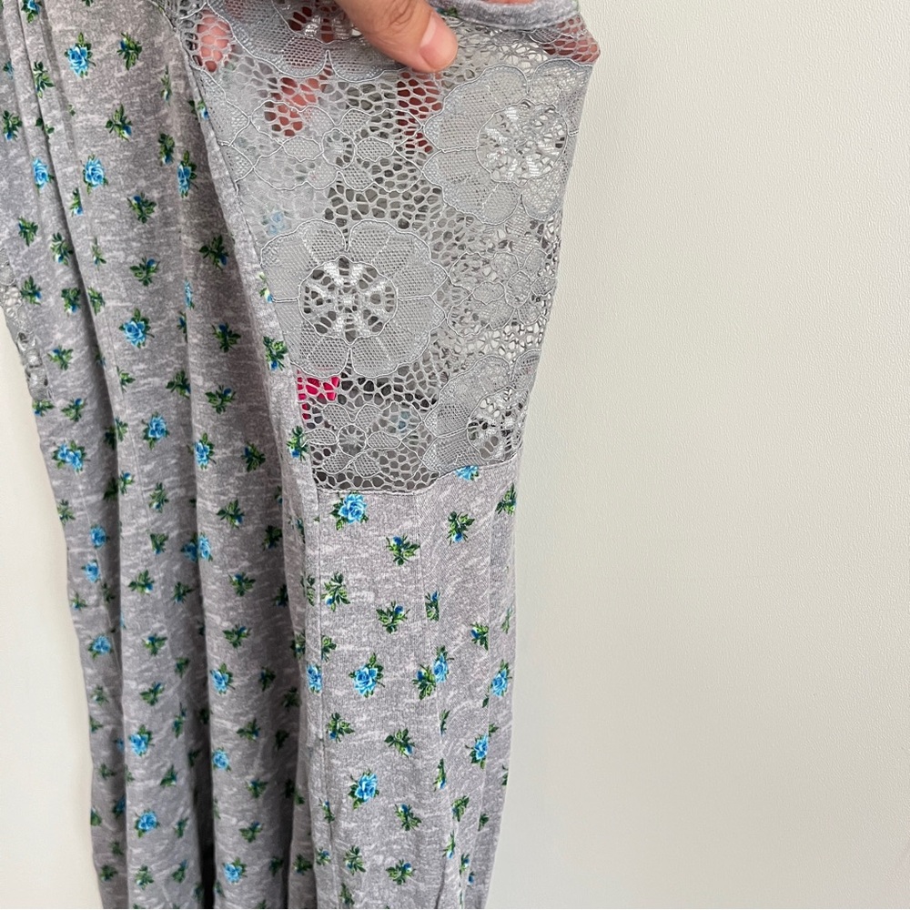 Betsey Johnson Y2K Women’s Babydoll Chemise Lingerie Dress Floral Gray Size M - Picture 6 of 11